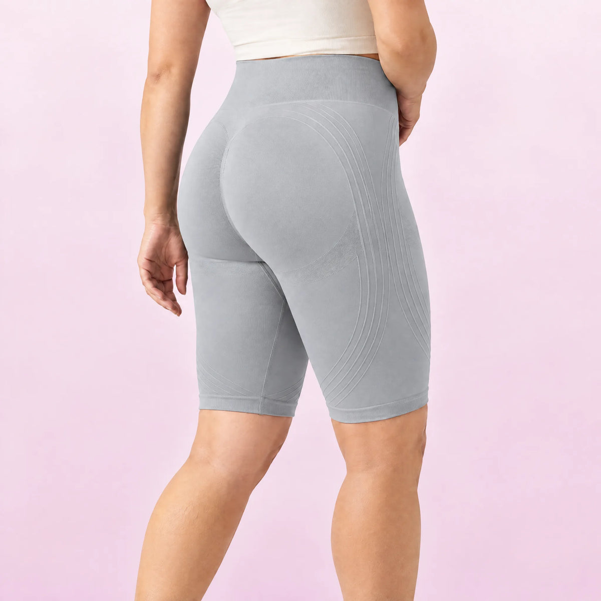 Sculpt Shorts · No Ride-Up - Light Gray